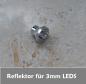 Preview: Special reflectors silvered reflector for 3mm LEDs Ø12mm