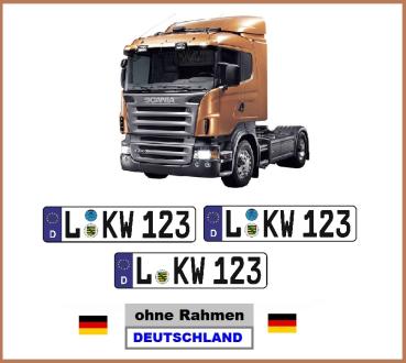 RC truck tractor trailer number plate number plate wish number plate