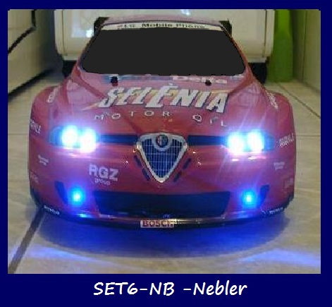  Beleuchtung RC Car - LEDs & Zubehör Modellbau Sounds  Blitzlicht - RC CAR Front + Heckbeleuchtung mit 6 LEDs Beleuchtung