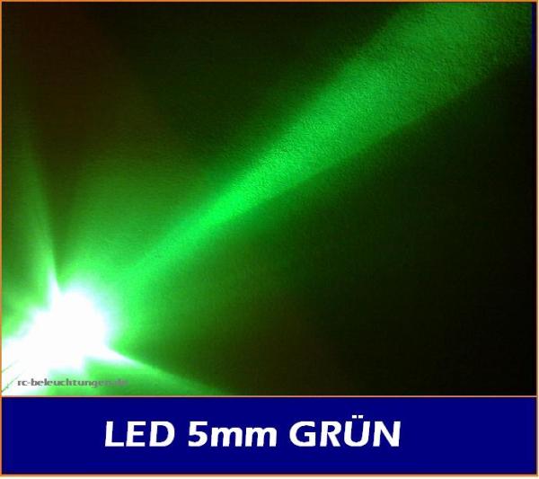 LEDs 5mm "green" 20.000mcds 20 °
