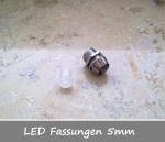 LED Fassungen für 5mm LEDS Chromlook