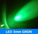 LED 3mm " grün " 11.000mcds 30° LEDs