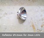 Special reflectors silvered reflector for 5mm LEDs Ø18mm