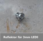 Special reflectors silvered reflector for 3mm LEDs Ø12mm